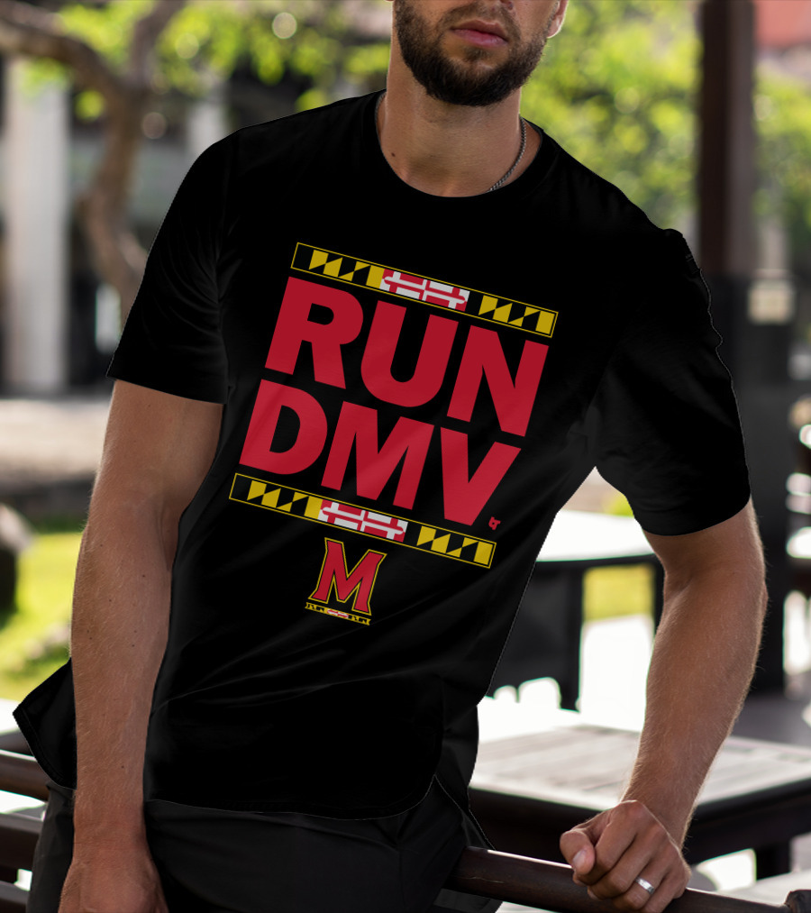 RUN DMV Maryland Flag M Logo Longsleeve T-Shirt