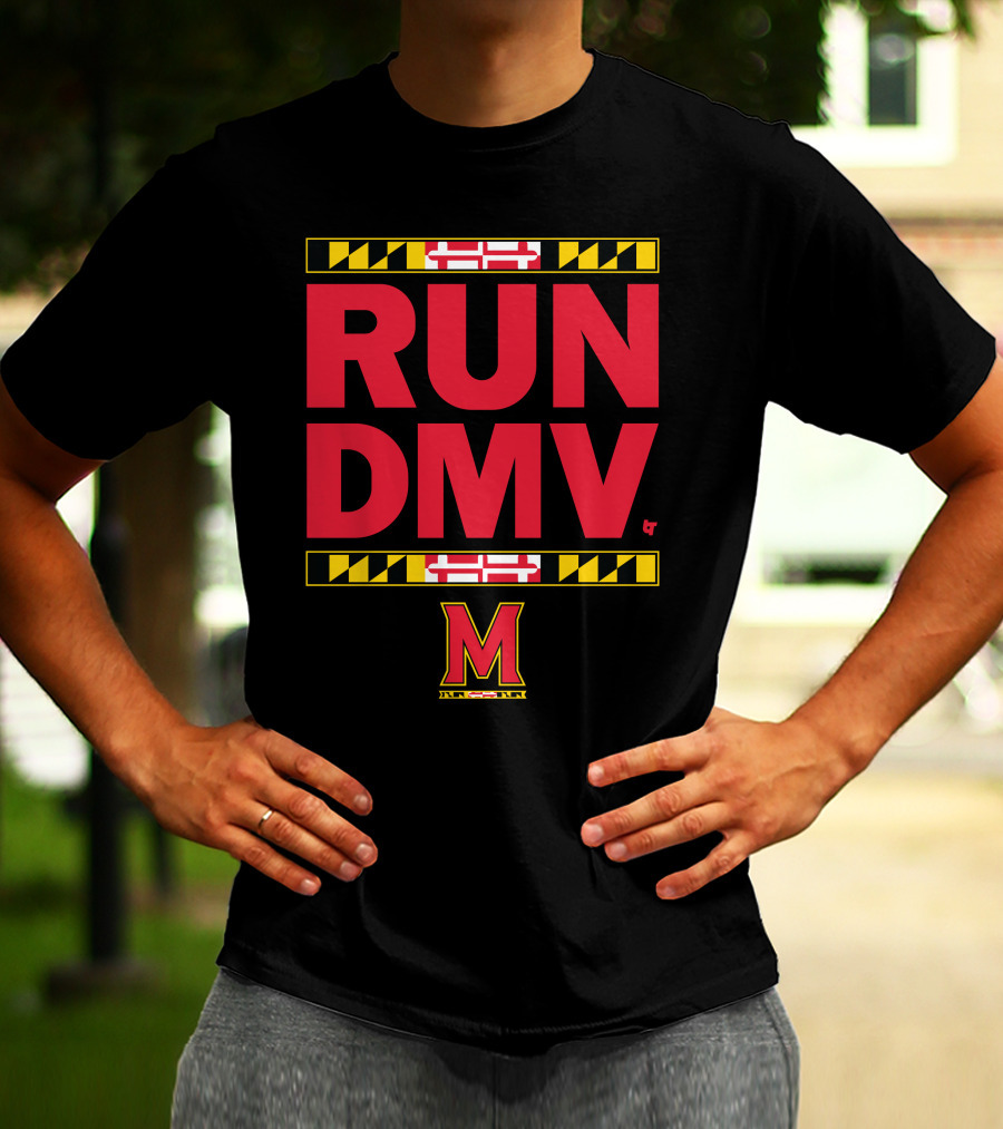 RUN DMV Maryland Flag M Logo Longsleeve T-Shirt