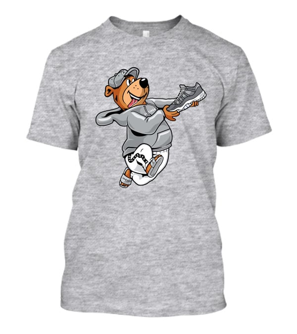 Cool Grey 11s Bear With Sneakers T-Shirt