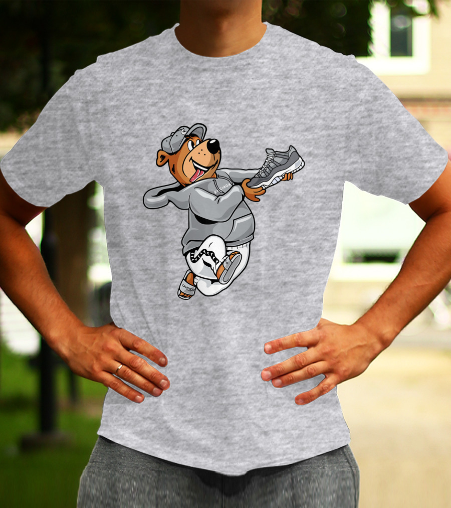 Cool Grey 11s Bear With Sneakers T-Shirt