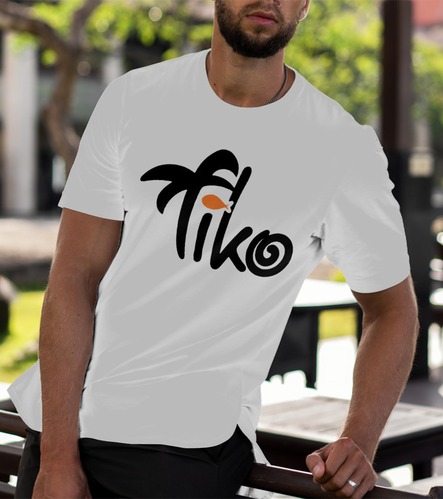 Tiko Fish Logo With Palm Tree T-Shirt