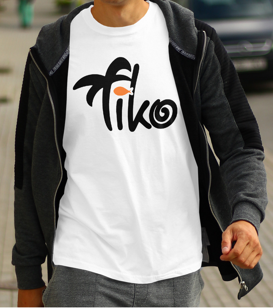 Tiko Fish Logo With Palm Tree T-Shirt