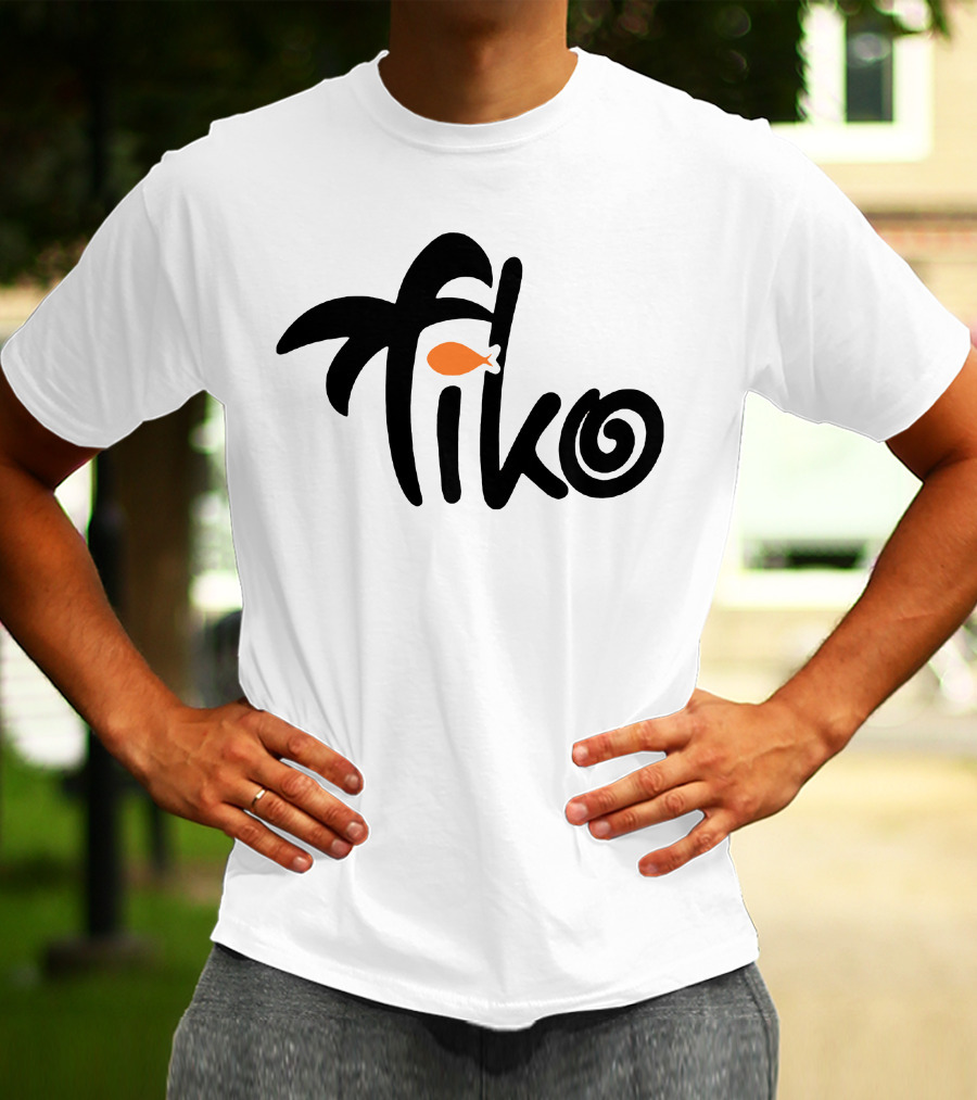Tiko Fish Logo With Palm Tree T-Shirt