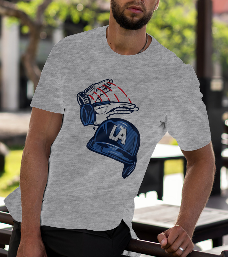BreakingT Dunk On Em LA Helmet And Gloves T-Shirt