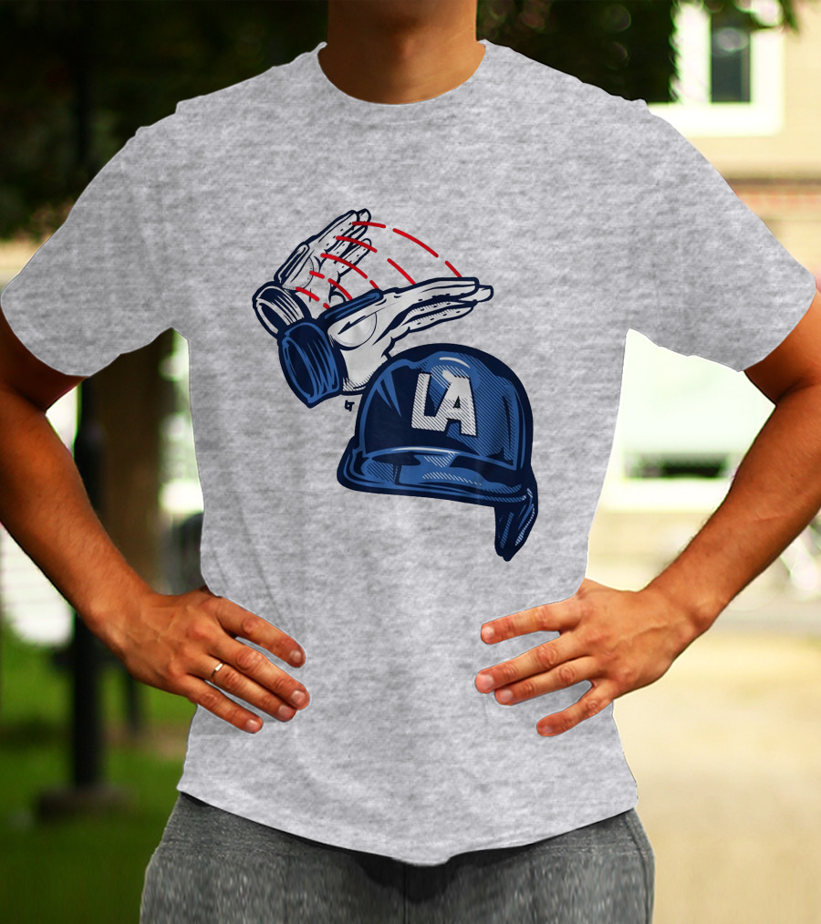 BreakingT Dunk On Em LA Helmet And Gloves T-Shirt