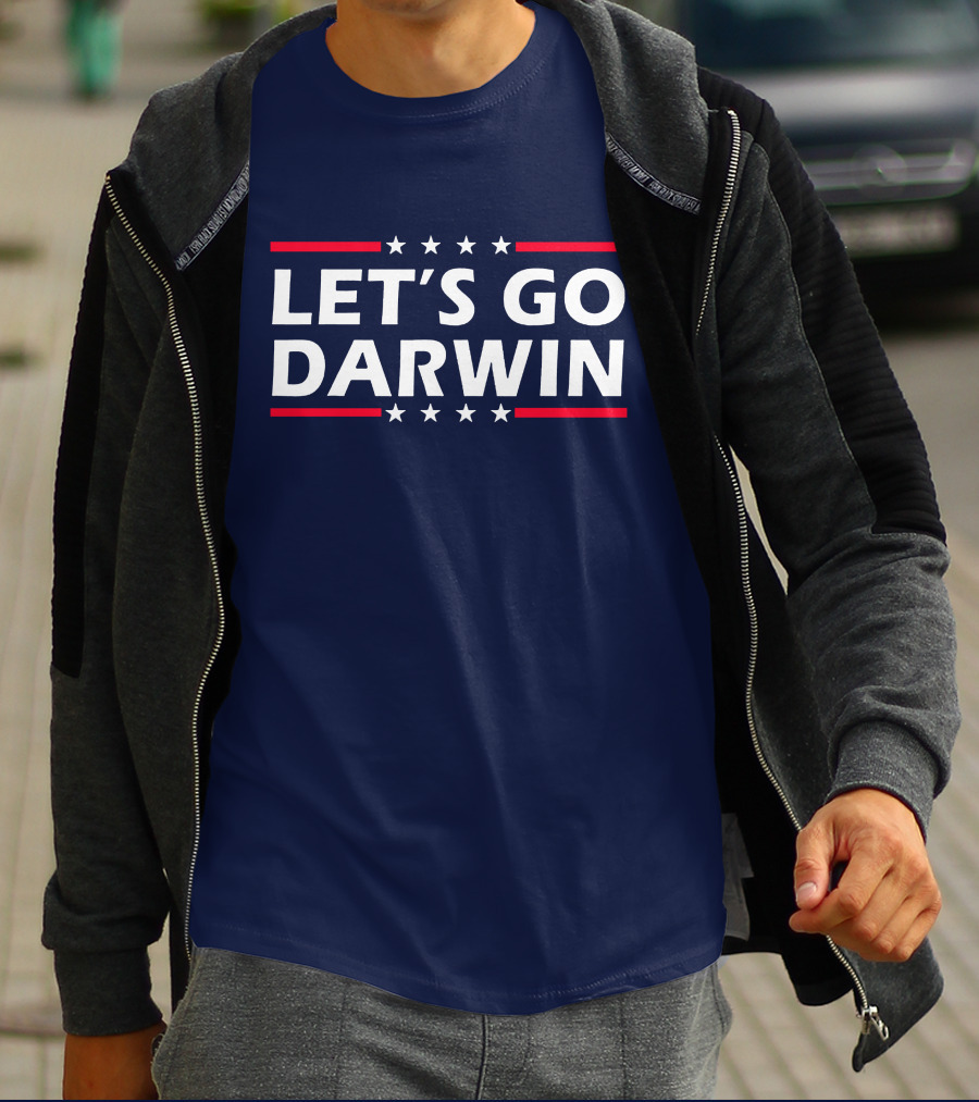 Let's Go Darwin Stars And Stripes Motivational Phrase T-Shirt