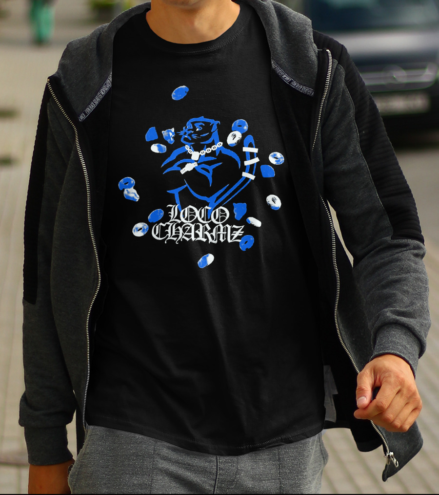 Loco Charmz Luciano Merch Blue Chain T-Shirt