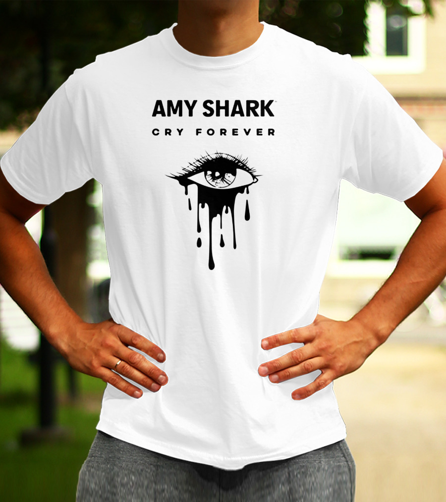 AMY SHARK CRY FOREVER Dripping Eye T-Shirt