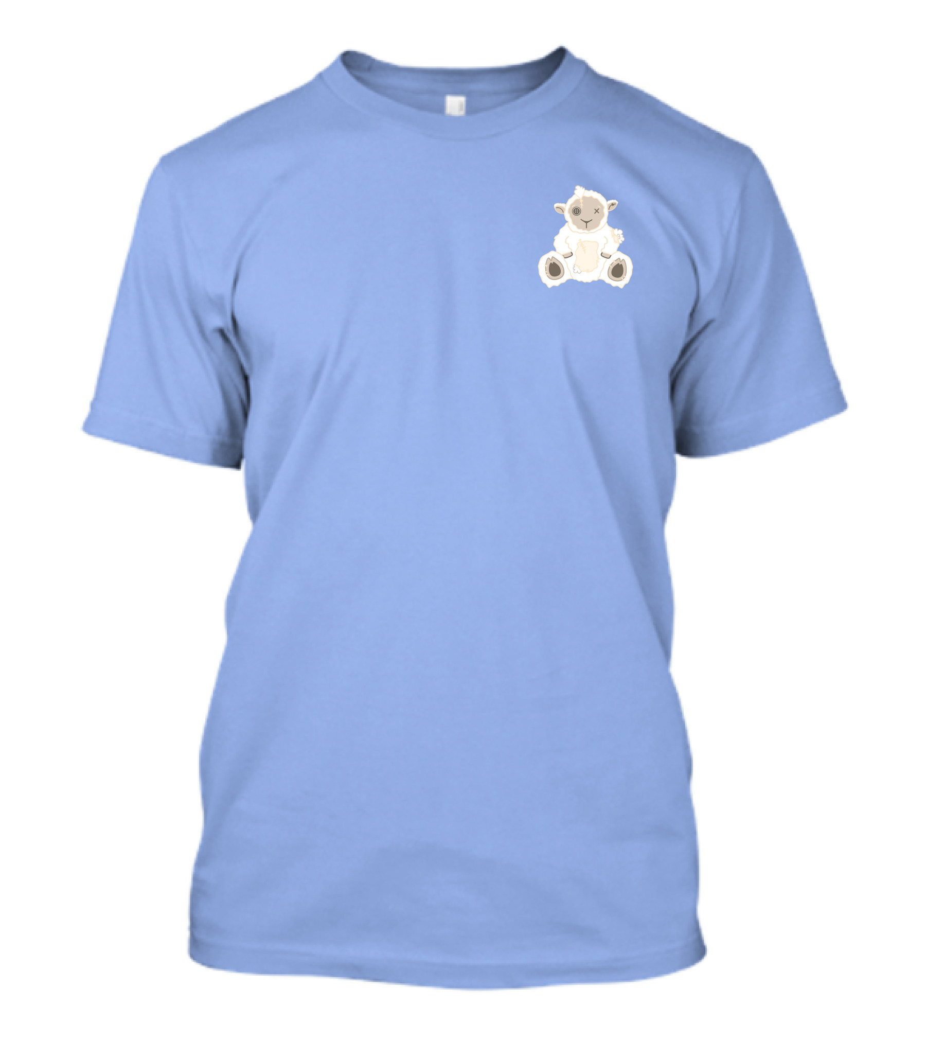 Captain Puffy Merch Sheep Plush Button Eye Patchwork T-Shirt