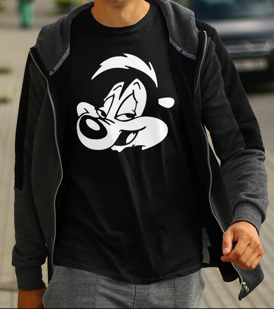 Pepe Le Pew Iconic Black And White Cartoon Character Image T-Shirt