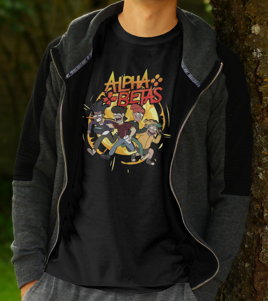 Alpha Betas Animated Characters Action Scene T-Shirt