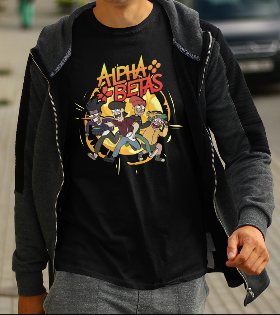 Alpha Betas Animated Characters Action Scene T-Shirt