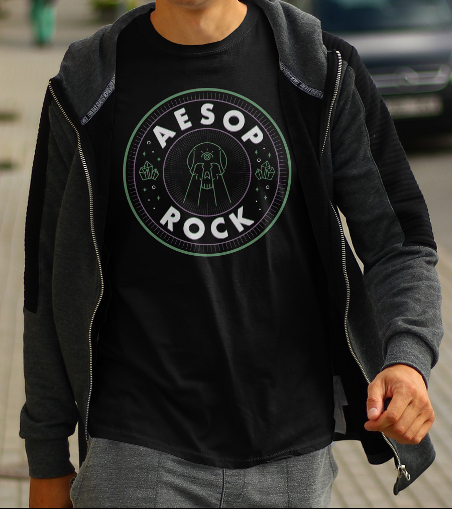 AESOP ROCK Cosmic Crystal Owl Circle T-Shirt