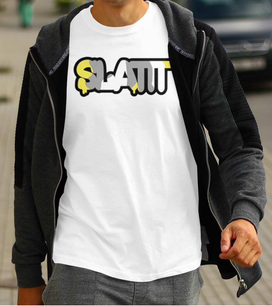 SLATT Graffiti Drip Bold Block Letters T-Shirt