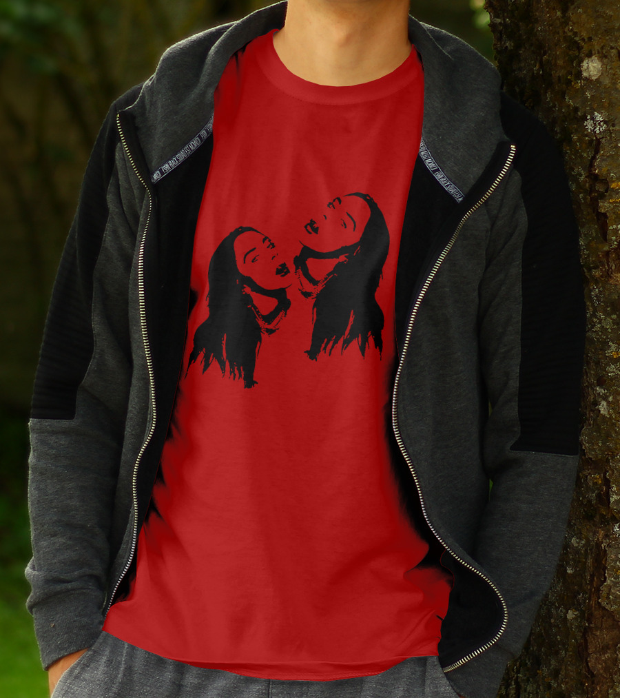 Billie Eilish Merch Stay Home Red Double T-Shirt