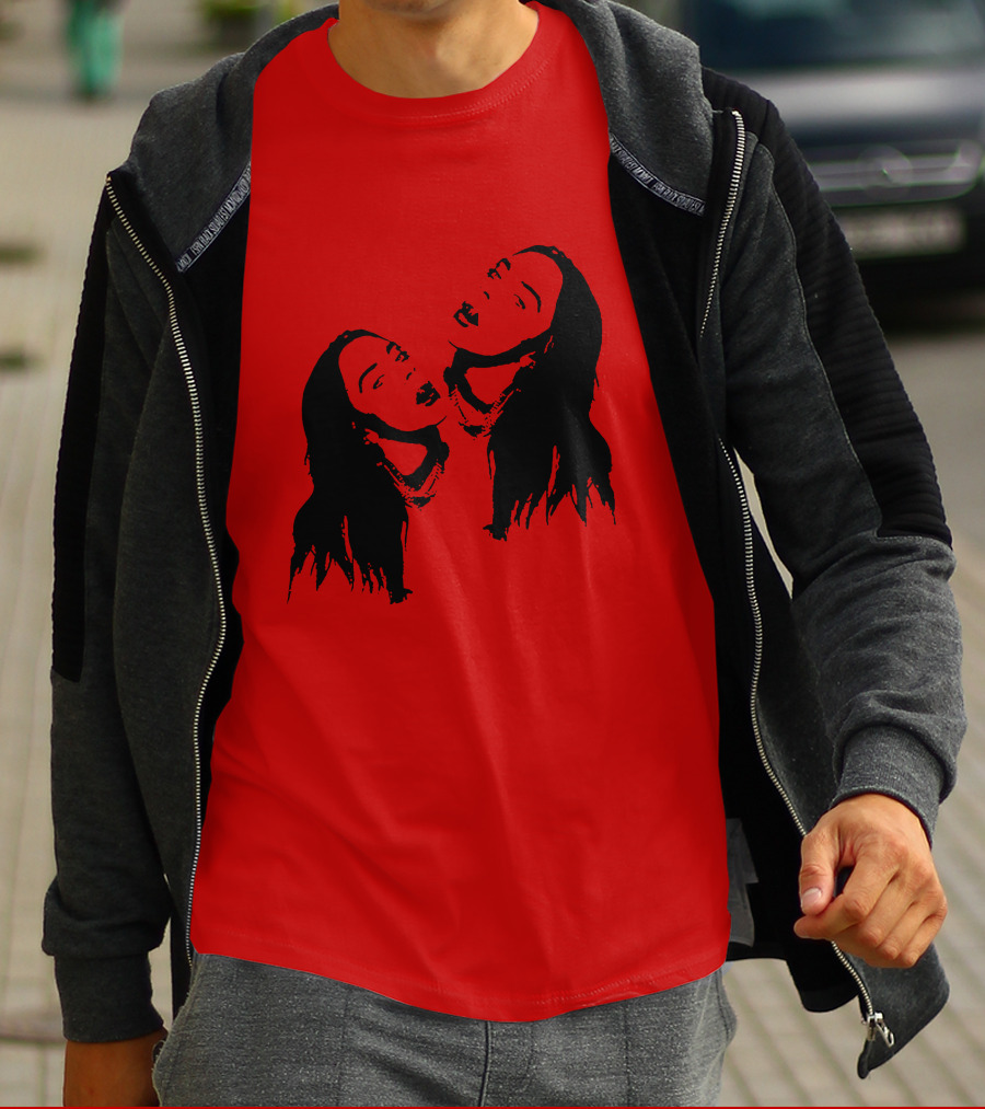 Billie Eilish Merch Stay Home Red Double T-Shirt