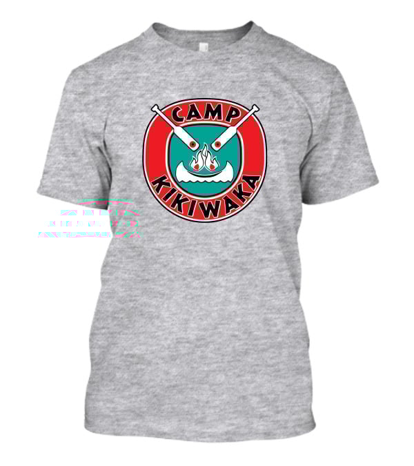 Camp Kikiwaka Logo With Canoe And Campfire Emblem T-Shirt