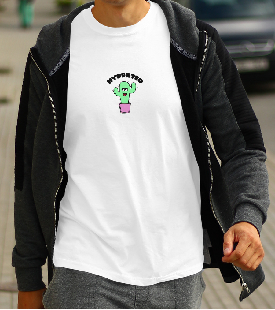 Amazingphilshop Happy Cactus Hydrated T-Shirt