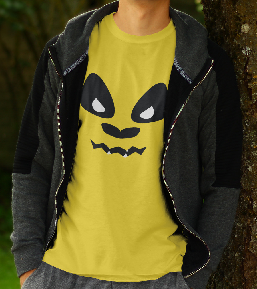 Sapnap Merch Halloween Panda Face Yellow T-Shirt
