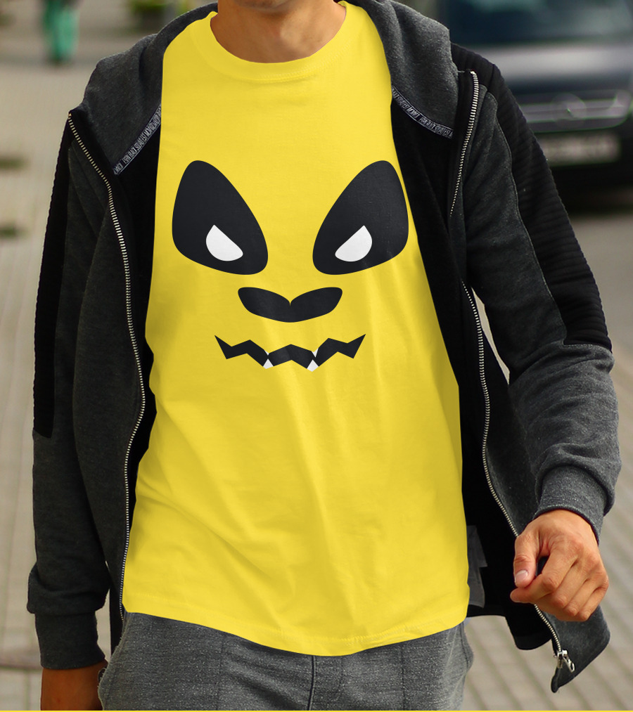 Sapnap Merch Halloween Panda Face Yellow T-Shirt