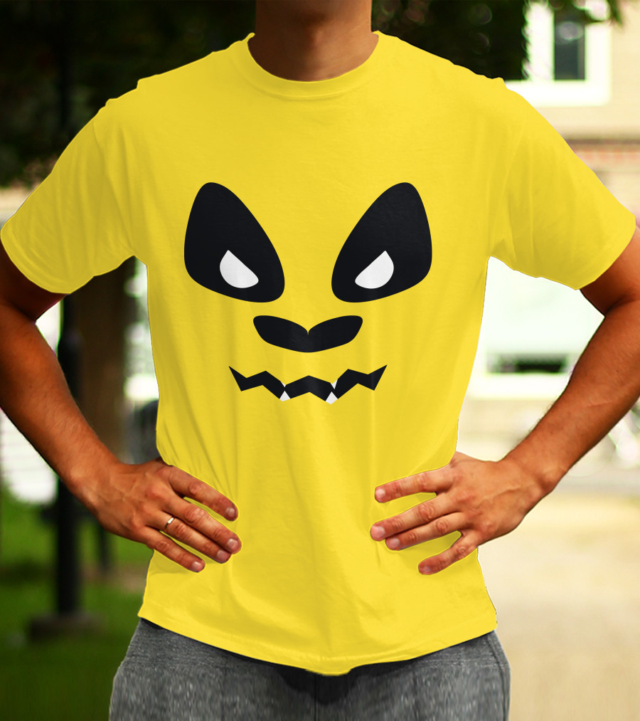 Sapnap Merch Halloween Panda Face Yellow T-Shirt