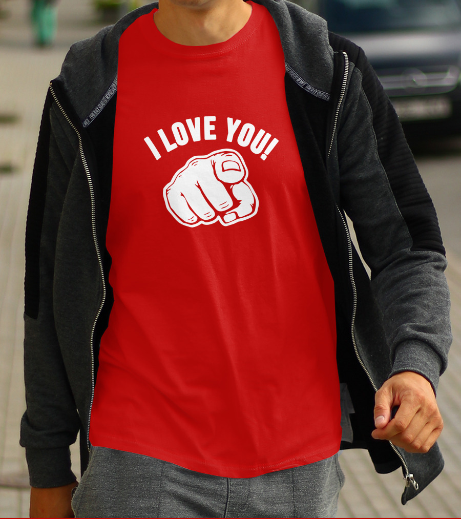 I Love You Fist Motif T-Shirt