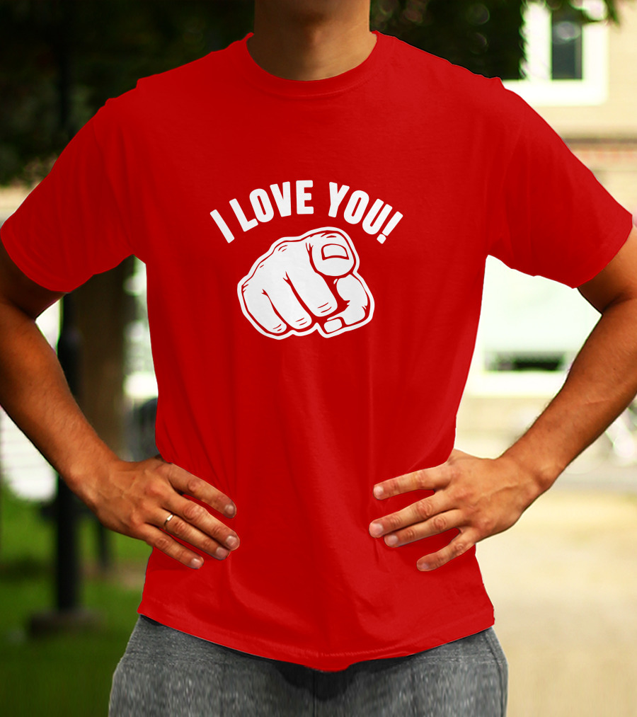 I Love You Fist Motif T-Shirt