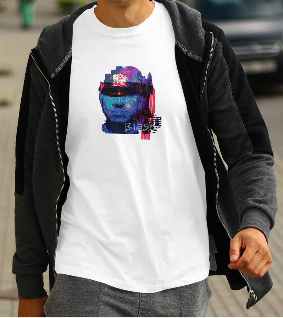 Blast Love Store Neon Abstract Visor Face T-Shirt
