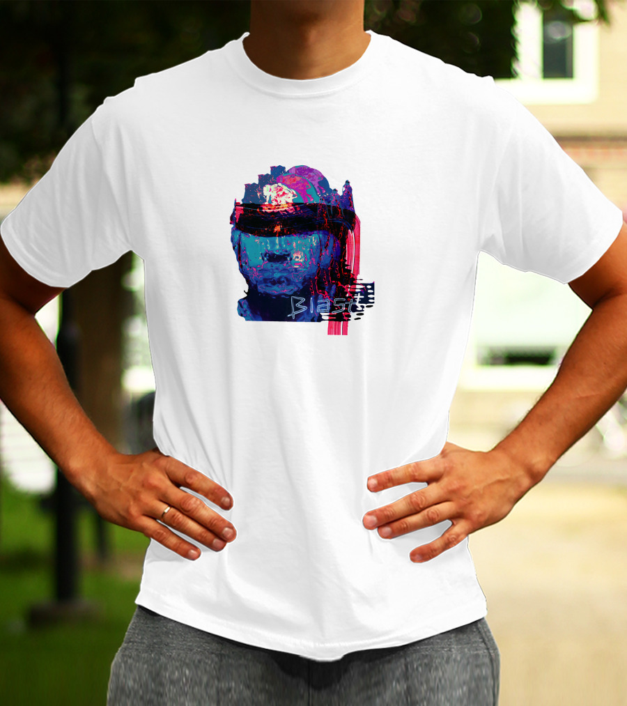 Blast Love Store Neon Abstract Visor Face T-Shirt