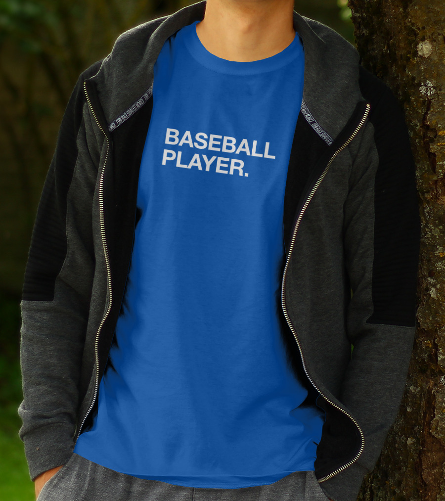 Scott Changnon Baseball Player Blue Text T-Shirt