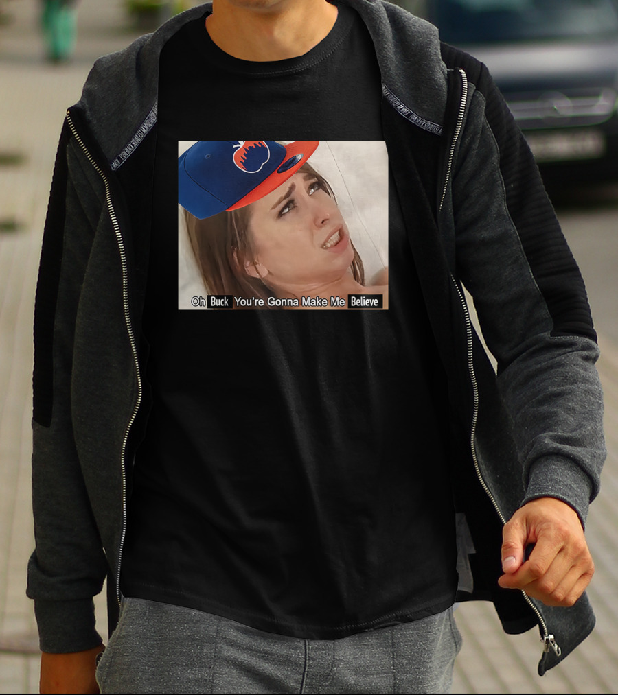 KFC Radio Oh Buck You're Gonna Make Me Believe Mets Hat Image T-Shirt