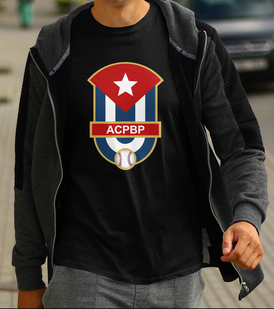 ACBPB Association Of Cuban Professional Baseball Players Emblem With Baseball And Star T-Shirt