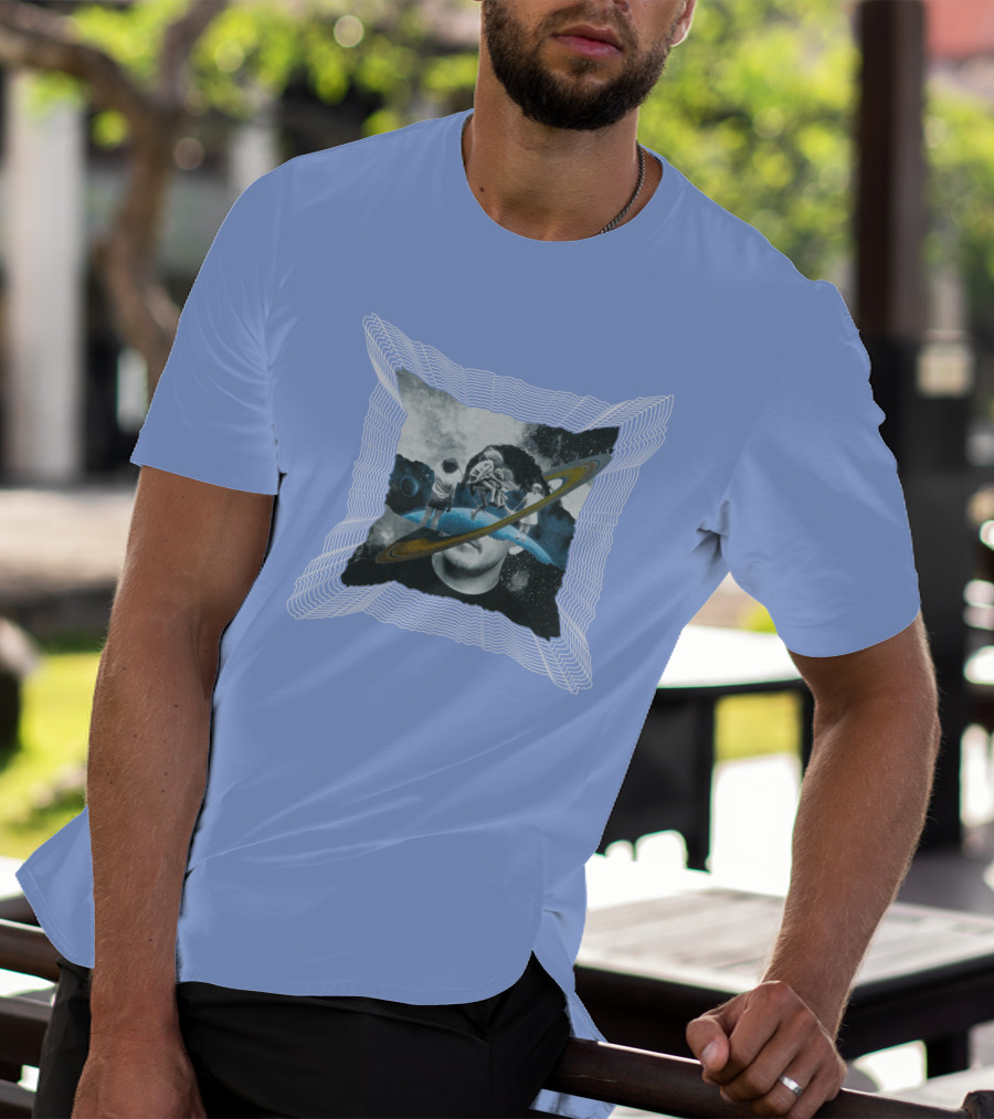 Captain Cloak Brandiswm Inward Astronaut Rings James Mark T-Shirt