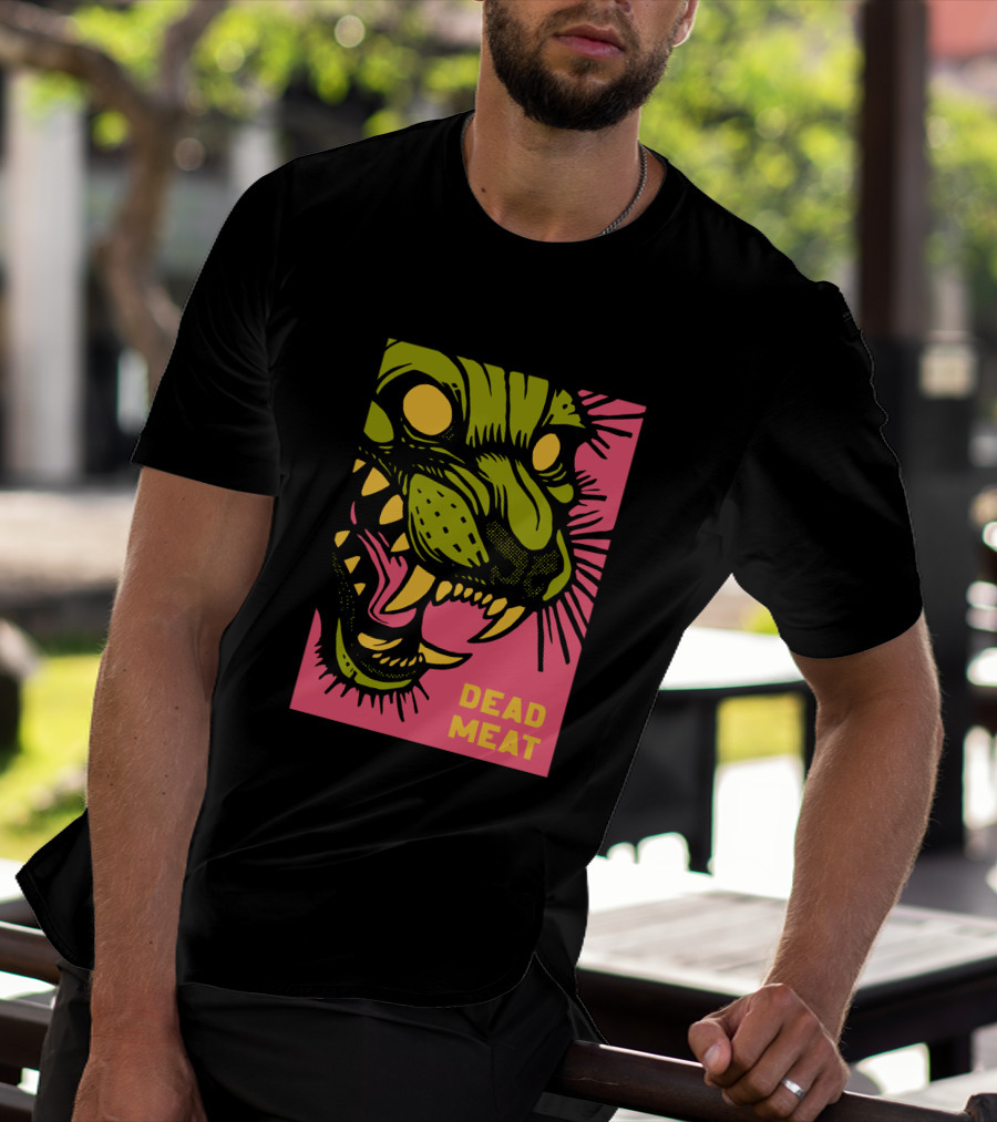 Stablercake Dead Meat Neon Tiger Face T-Shirt