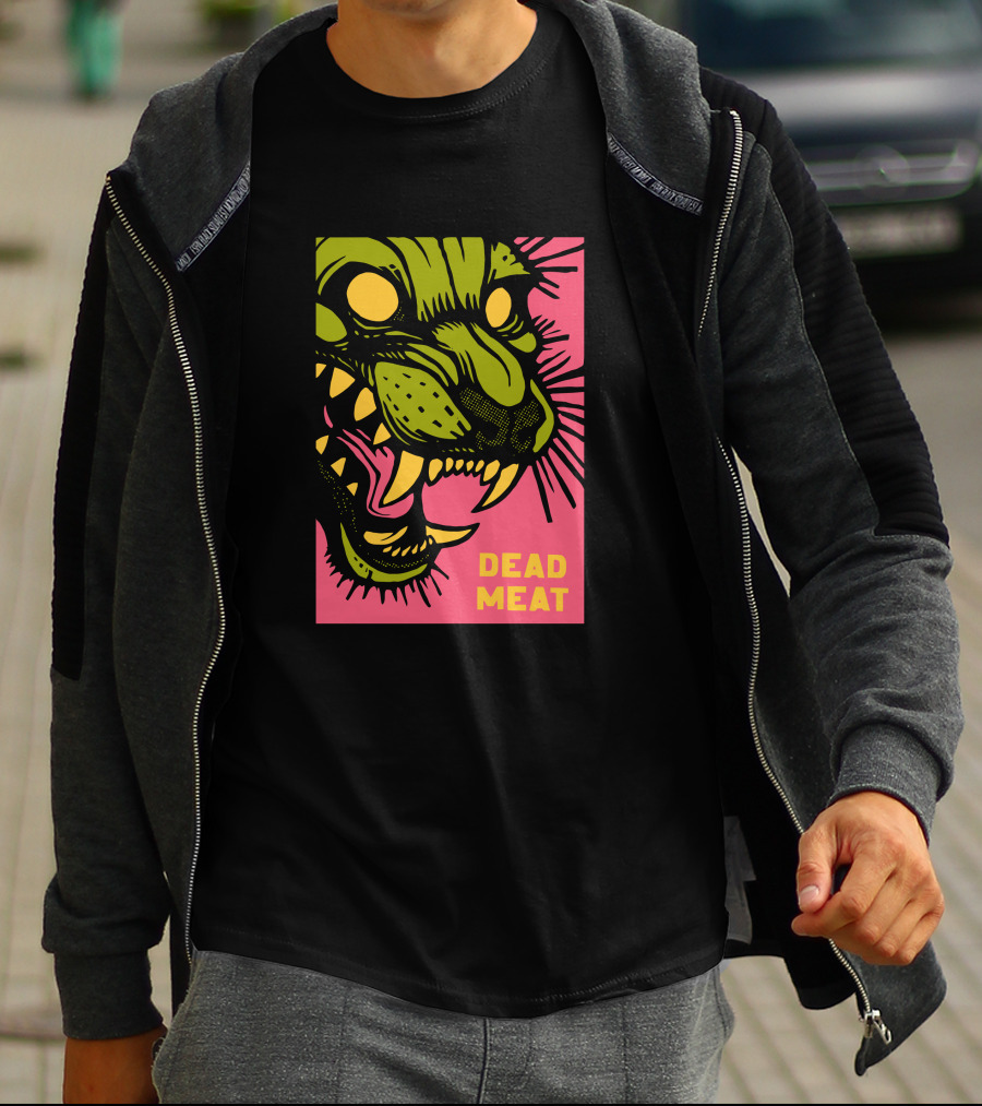 Stablercake Dead Meat Neon Tiger Face T-Shirt
