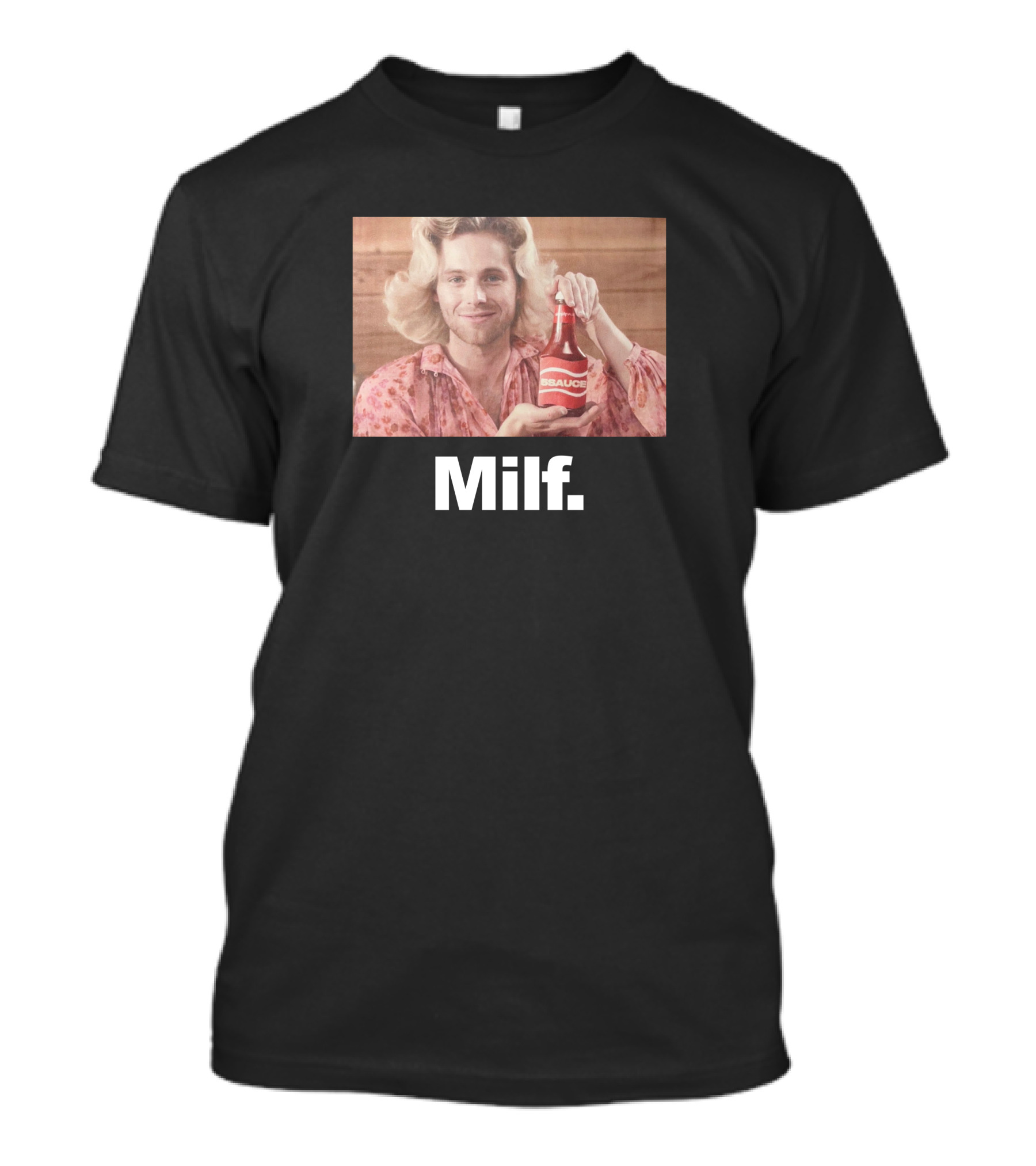 Luke Hemmings 5SOS 5Sauce Milf Bottle Image T-Shirt