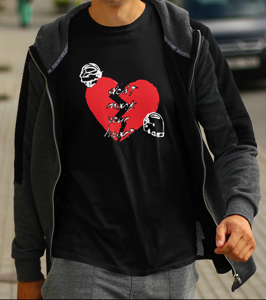 Don't Mark Your Heart Daft Helmets Shirtbimbo Merch T-Shirt