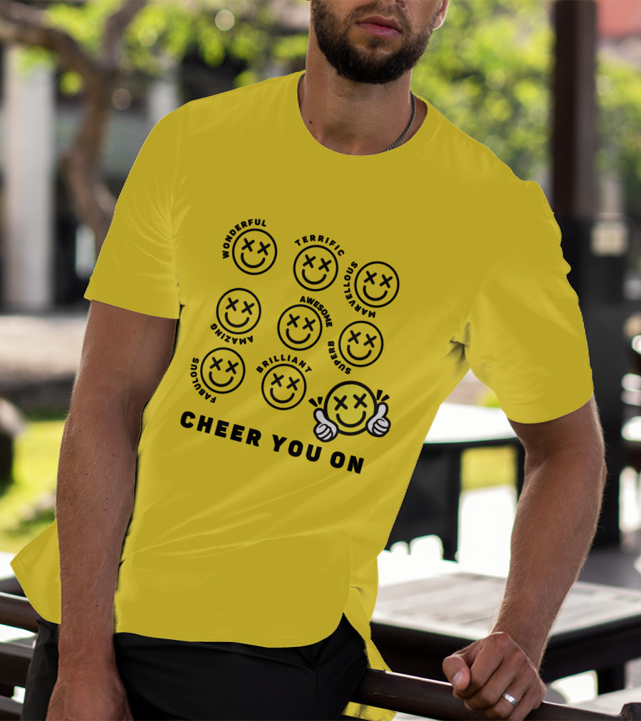 Cheer You On Gulfkanawut Marvelous Fabulous Smiley Faces T-Shirt