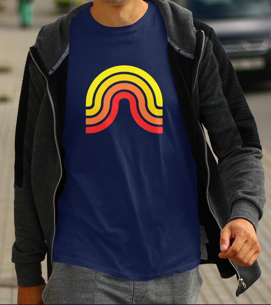 The Geoff Stuff Olden Days Rainbow Logo Geof Flramsey T-Shirt