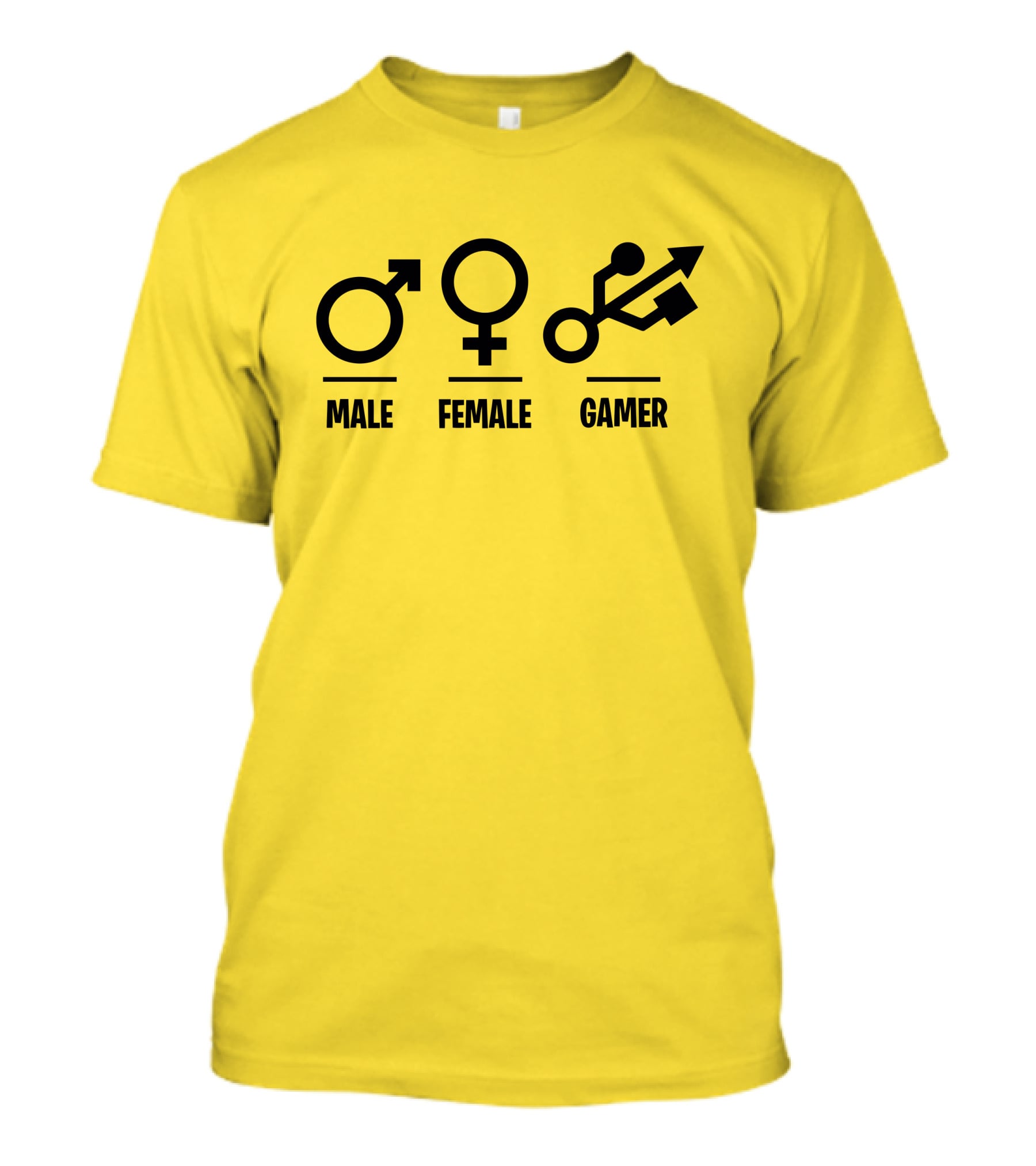 Male Female Gamer USB T-Shirt