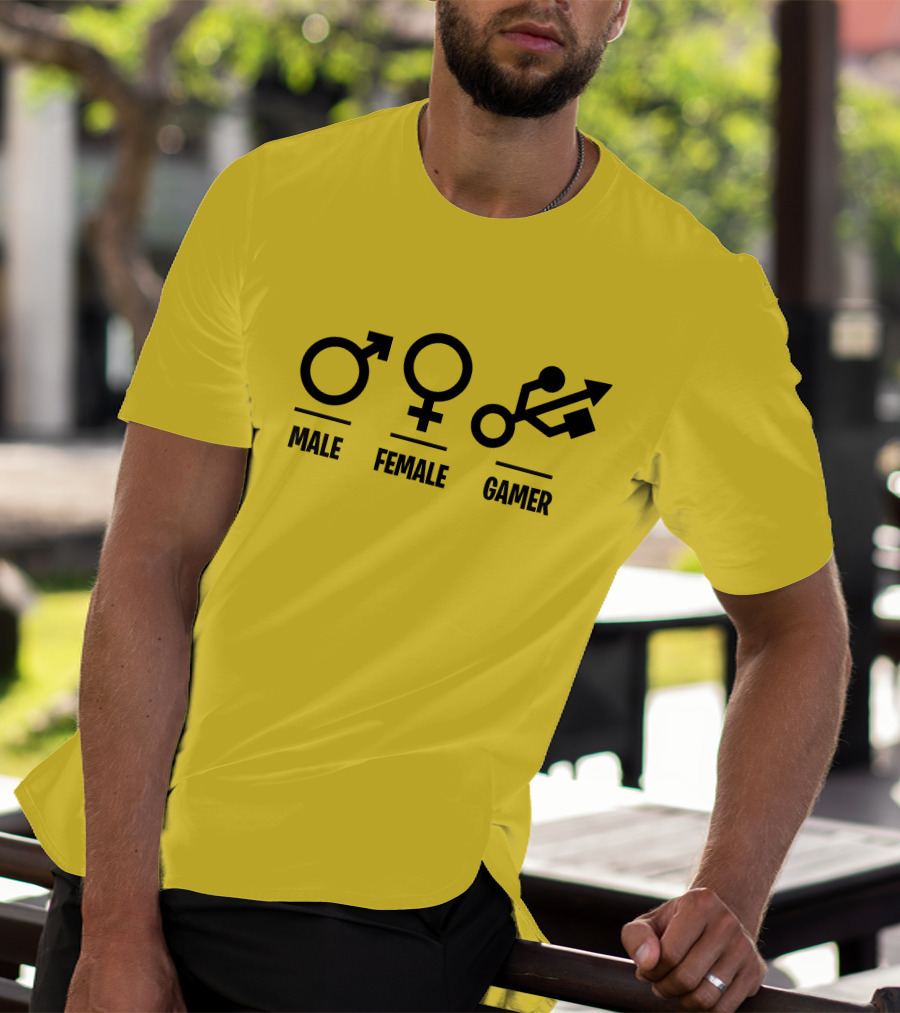Male Female Gamer USB T-Shirt