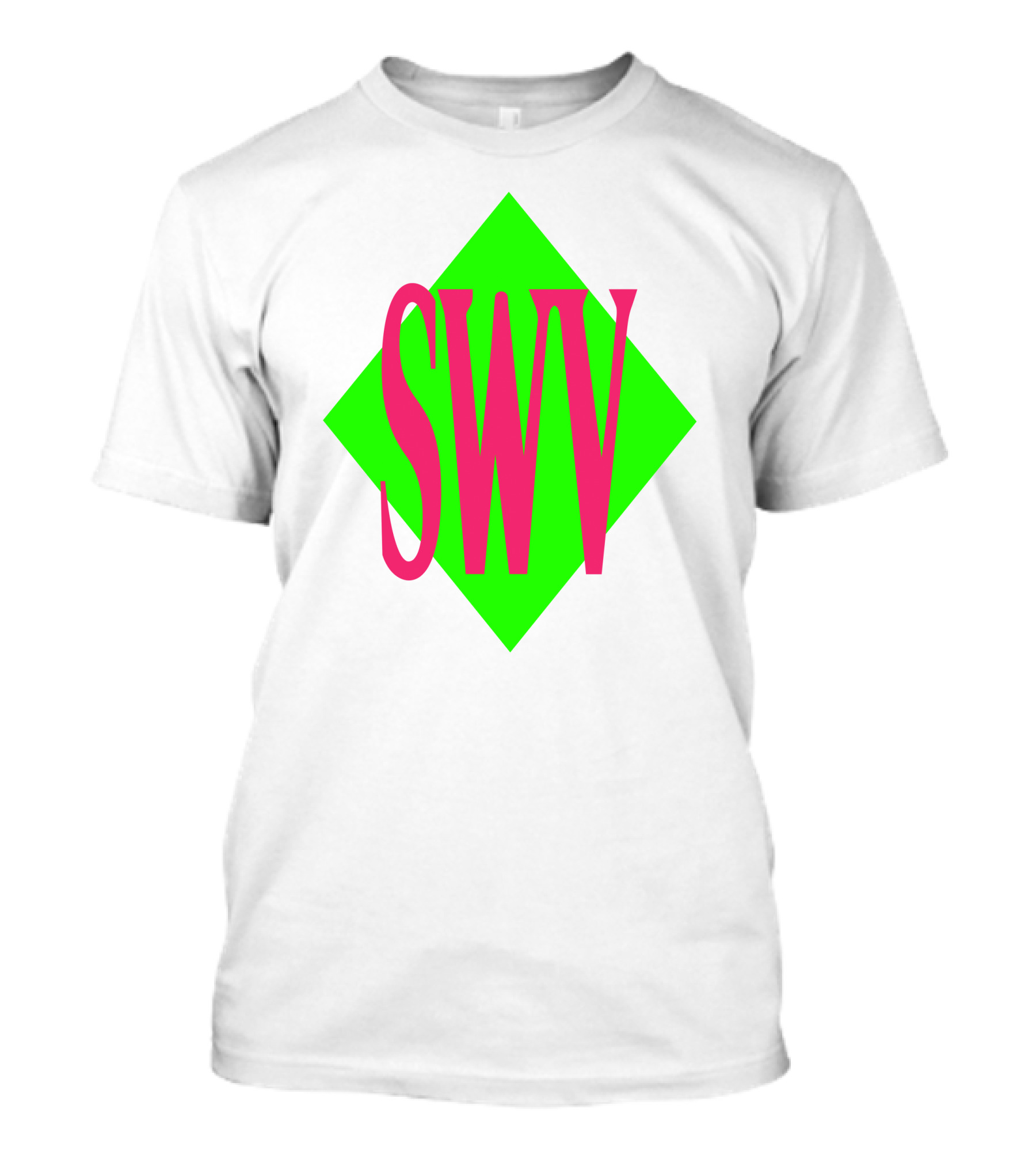 SWV Logo Neon Diamond Pink Green T-Shirt
