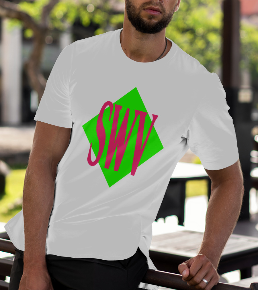 SWV Logo Neon Diamond Pink Green T-Shirt