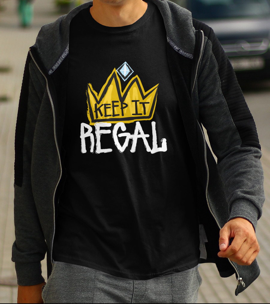 Keep It Regal Yellow Crown Diamond Emblem T-Shirt