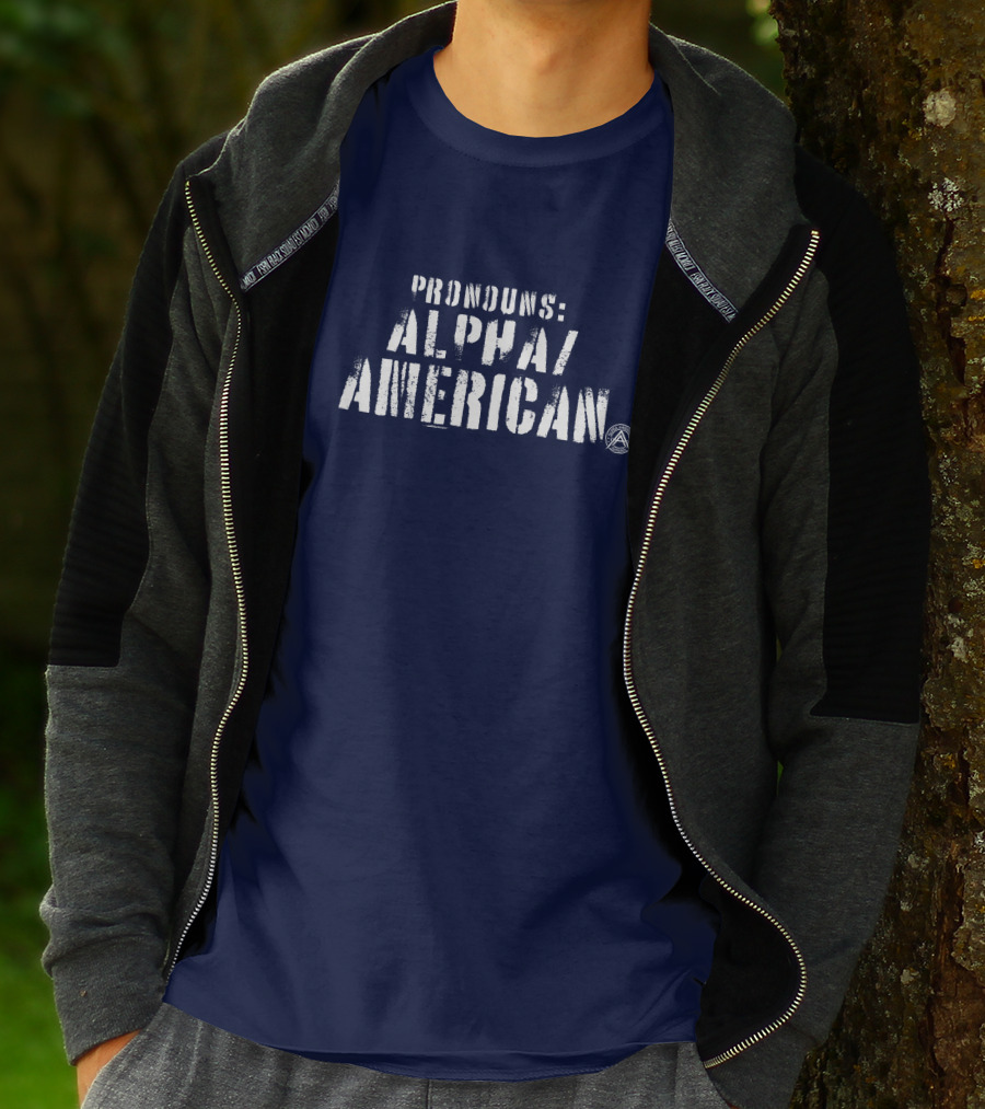 Alpha American Pronouns Alpha American Textured T-Shirt