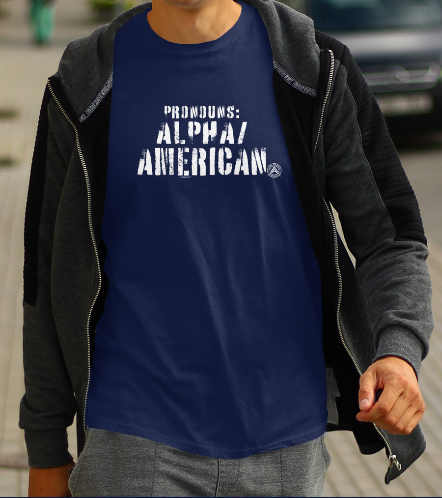 Alpha American Pronouns Alpha American Textured T-Shirt