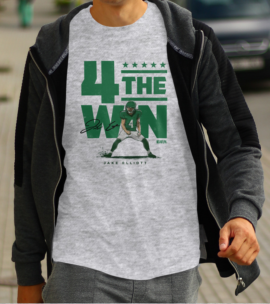 Jake Elliott 4 The Win NFLPA Football Player Nick Sirianni T-Shirt