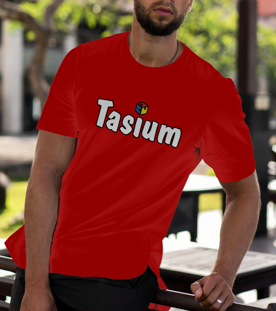 Tasium Merch Iconic Cube Style Fidget Infused T-Shirt