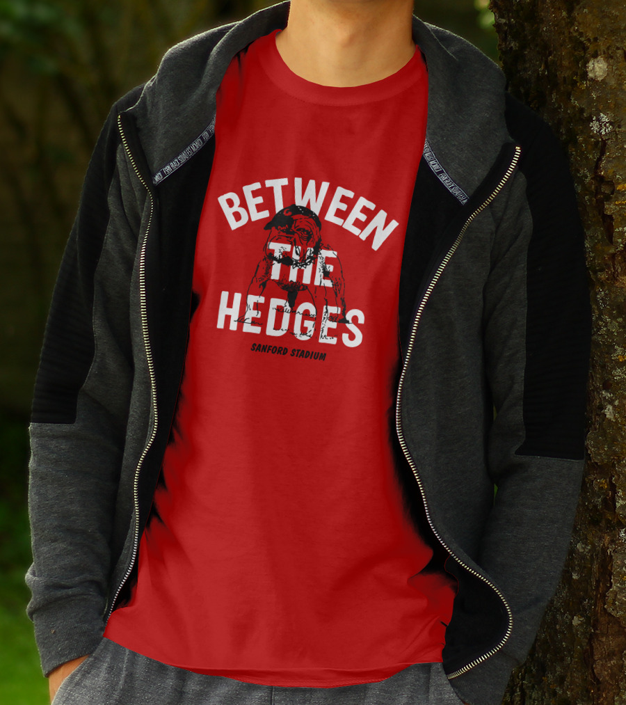 Between The Hedges Sanford Stadium Bulldog T-Shirt