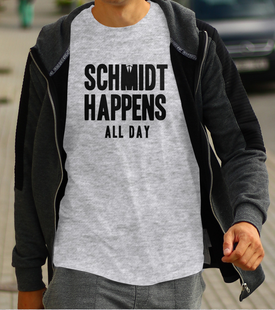 Schmidt Happens All Day Suit Tie T-Shirt